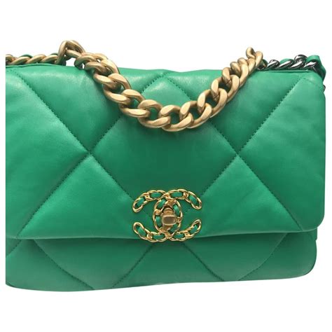 green chanel handbag|green chanel bag.